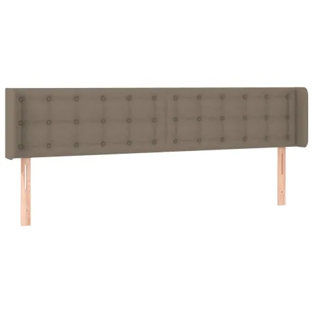 Tête de lit avec oreilles Taupe 203x16x78/88 cm Tissu