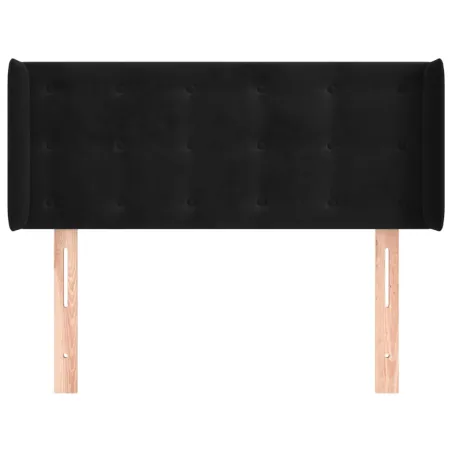 Tête de lit avec oreilles Noir 83x16x78/88 cm Velours
