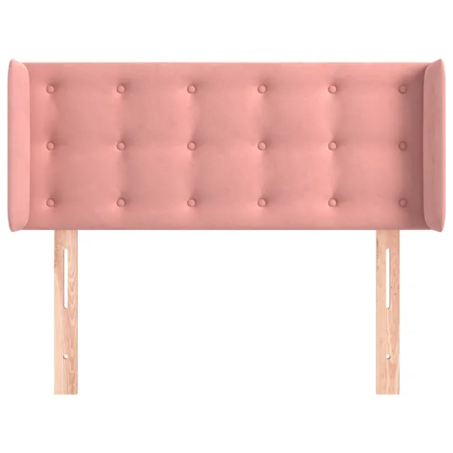 Tête de lit avec oreilles Rose 83x16x78/88 cm Velours