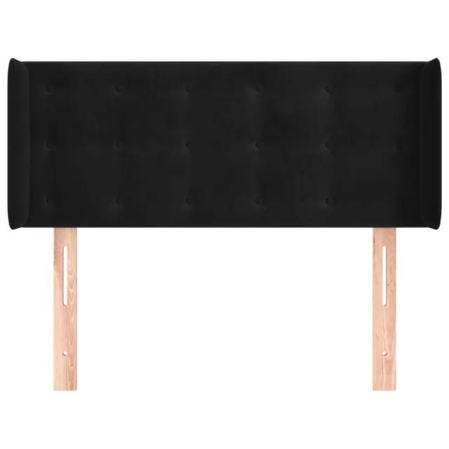 Tête de lit avec oreilles Noir 103x16x78/88 cm Velours