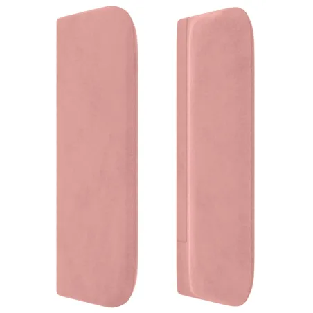 Tête de lit avec oreilles Rose 103x16x78/88 cm Velours