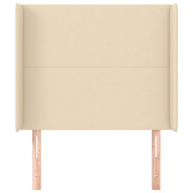 Tête de lit avec oreilles Crème 93x16x118/128 cm Tissu