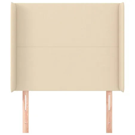 Tête de lit avec oreilles Crème 93x16x118/128 cm Tissu