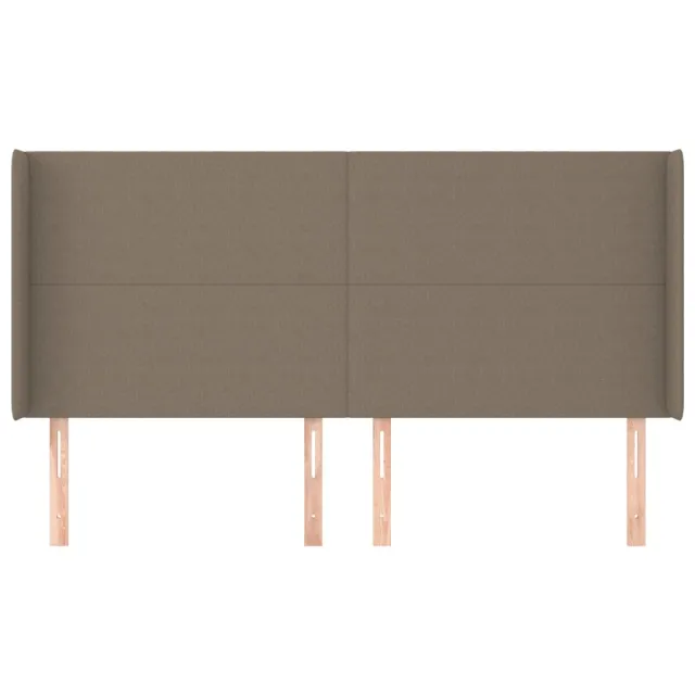 Tête de lit avec oreilles Taupe 163x16x118/128 cm Tissu