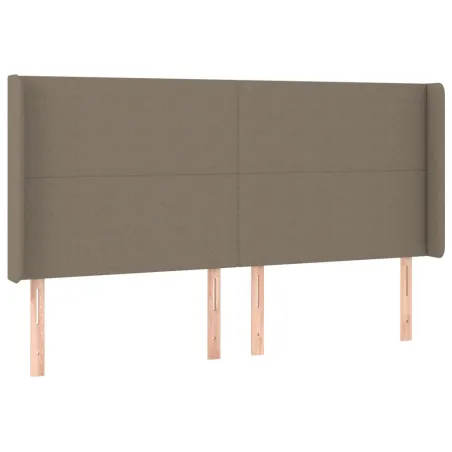 Tête de lit avec oreilles Taupe 183x16x118/128 cm Tissu