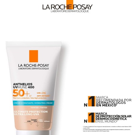 Crème Solaire Avec Couleur La Roche Posay Anthelios Uvmune 50 ml Blan
