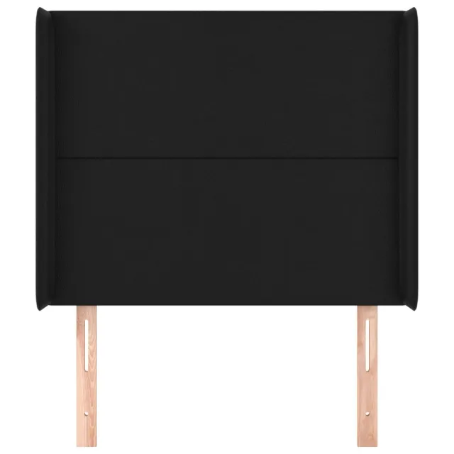 Tête de lit avec oreilles Noir 83x16x118/128 cm Similicuir