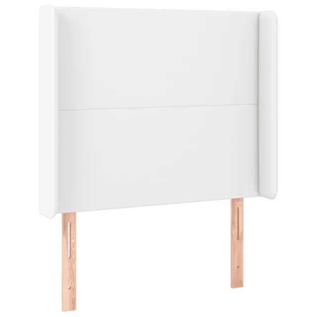 Tête de lit avec oreilles Blanc 83x16x118/128 cm Similicuir