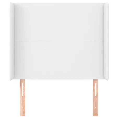 Tête de lit avec oreilles Blanc 83x16x118/128 cm Similicuir