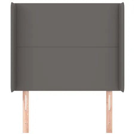 Tête de lit avec oreilles Gris 83x16x118/128 cm Similicuir