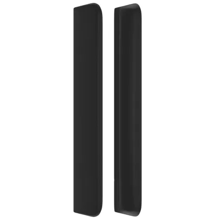 Tête de lit avec oreilles Noir 93x16x118/128 cm Similicuir