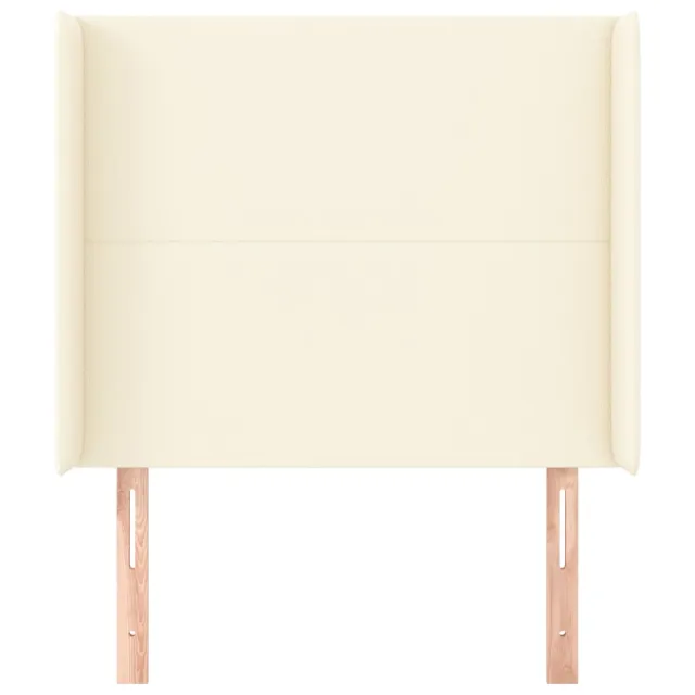 Tête de lit avec oreilles Crème 93x16x118/128 cm Similicuir