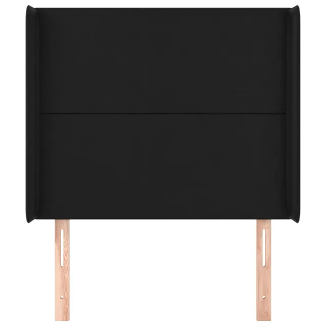 Tête de lit avec oreilles Noir 103x16x118/128 cm Similicuir