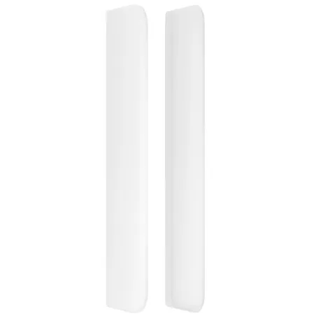 Tête de lit avec oreilles Blanc 147x16x118/128 cm Similicuir