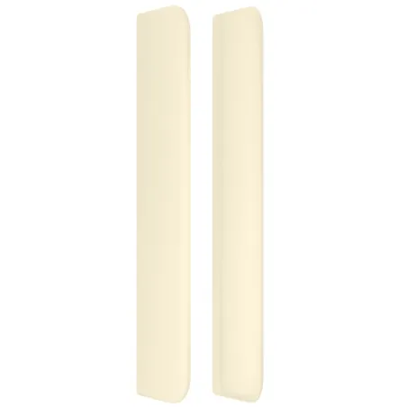 Tête de lit avec oreilles Crème 147x16x118/128 cm Similicuir
