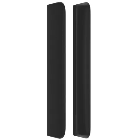 Tête de lit avec oreilles Noir 183x16x118/128 cm Similicuir