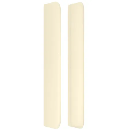 Tête de lit avec oreilles Crème 183x16x118/128 cm Similicuir