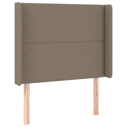 Tête de lit avec oreilles Taupe 93x16x118/128 cm Tissu 2