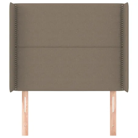 Tête de lit avec oreilles Taupe 103x16x118/128 cm Tissu