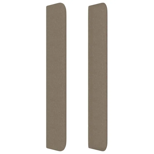 Tête de lit avec oreilles Taupe 103x16x118/128 cm Tissu