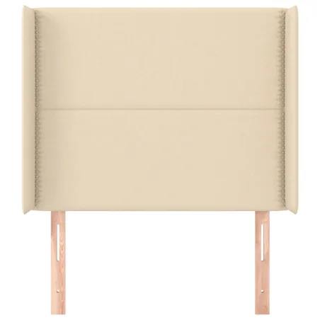 Tête de lit avec oreilles Crème 103x16x118/128 cm Tissu