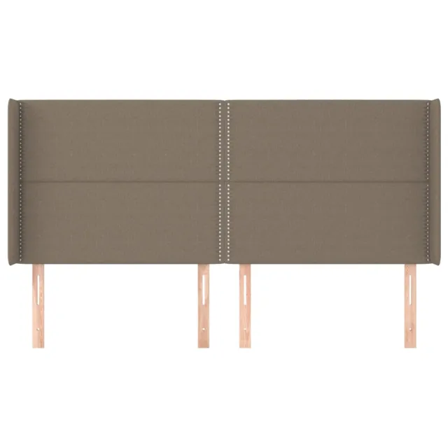 Tête de lit avec oreilles Taupe 183x16x118/128 cm Tissu