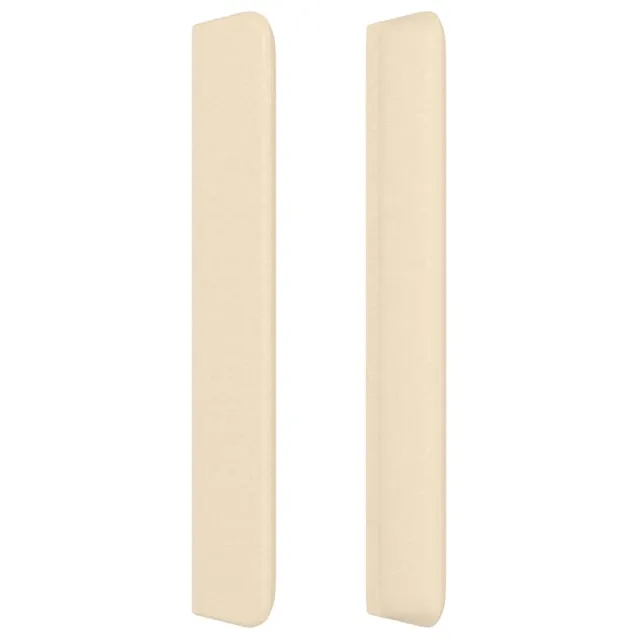 Tête de lit avec oreilles Crème 203x16x118/128 cm Tissu