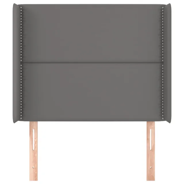 Tête de lit avec oreilles Gris 103x16x118/128 cm Similicuir