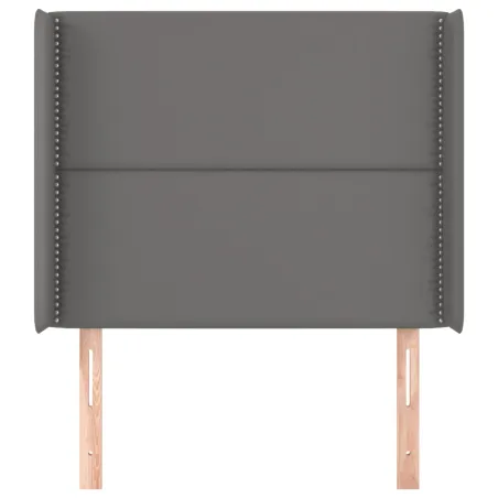 Tête de lit avec oreilles Gris 103x16x118/128 cm Similicuir