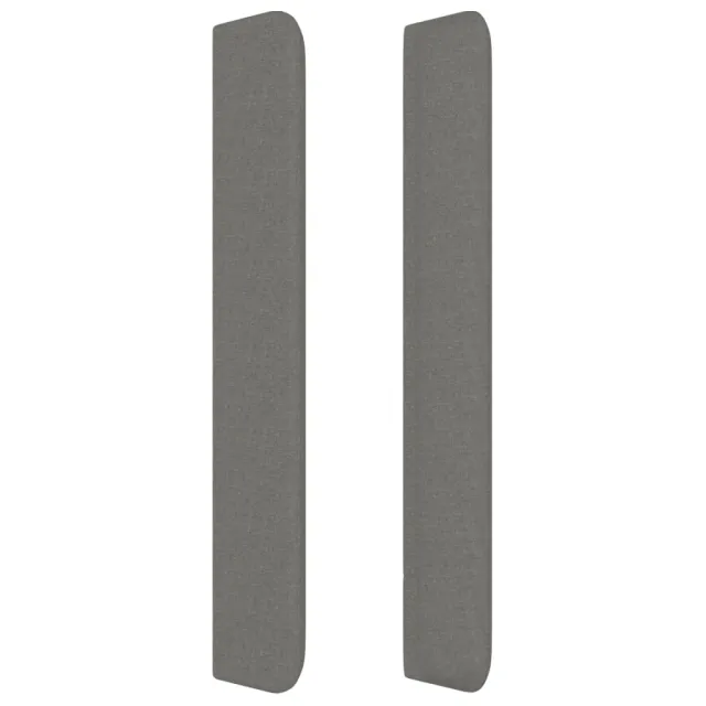 Tête de lit avec oreilles Gris foncé 83x16x118/128 cm Tissu