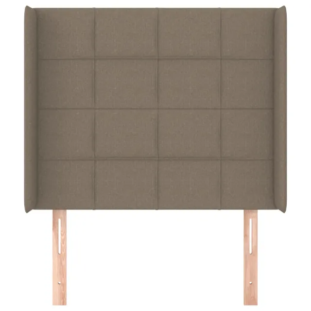 Tête de lit avec oreilles Taupe 83x16x118/128 cm Tissu