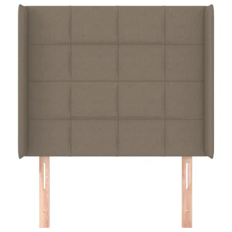 Tête de lit avec oreilles Taupe 83x16x118/128 cm Tissu
