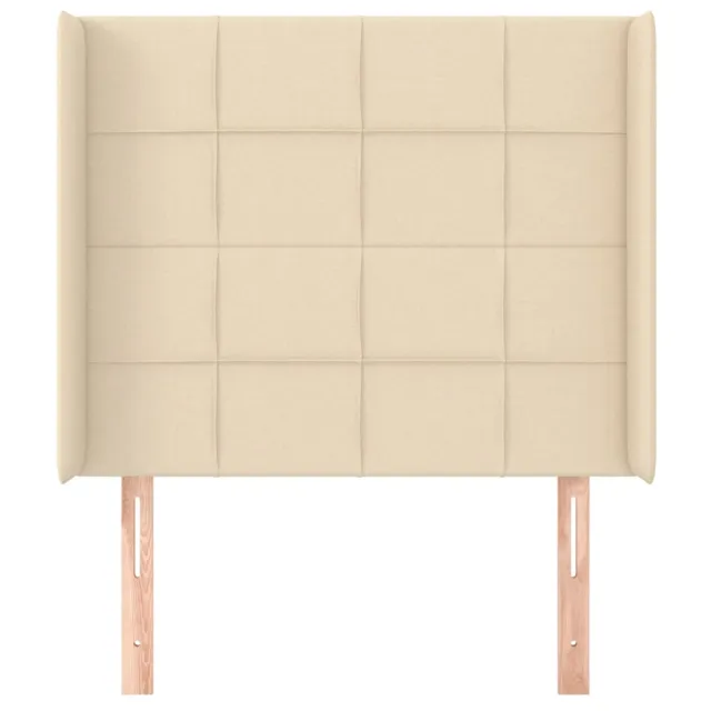 Tête de lit avec oreilles Crème 93x16x118/128 cm Tissu