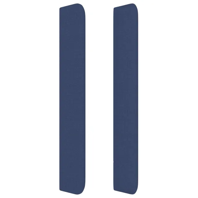 Tête de lit avec oreilles Bleu 103x16x118/128 cm Tissu