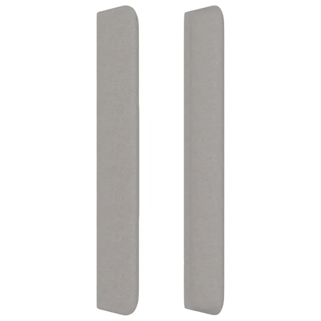 Tête de lit avec oreilles Gris clair 147x16x118/128 cm Tissu