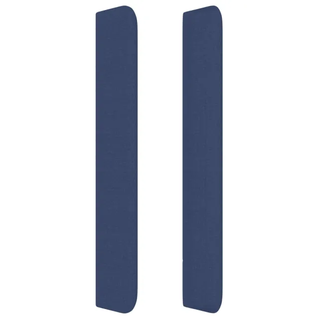 Tête de lit avec oreilles Bleu 163x16x118/128 cm Tissu