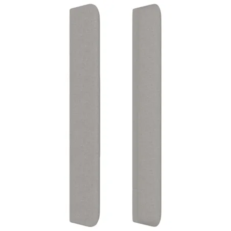 Tête de lit avec oreilles Gris clair 183x16x118/128 cm Tissu