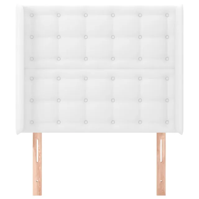 Tête de lit avec oreilles Blanc 83x16x118/128 cm Similicuir