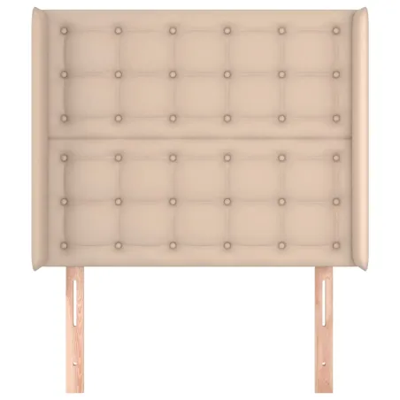 Tête de lit avec oreilles Cappuccino 93x16x118/128cm Similicuir