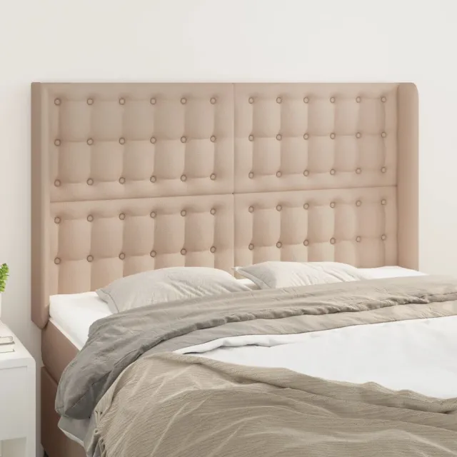 Tête de lit avec oreilles Cappuccino 147x16x118/128 cm