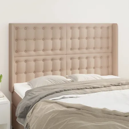 Tête de lit avec oreilles Cappuccino 147x16x118/128 cm