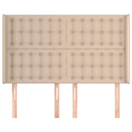 Tête de lit avec oreilles Cappuccino 147x16x118/128 cm