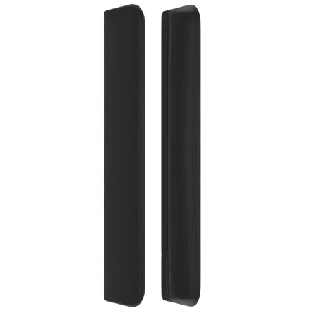 Tête de lit avec oreilles Noir 163x16x118/128 cm Similicuir