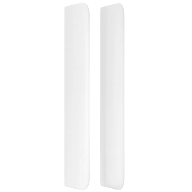 Tête de lit avec oreilles Blanc 203x16x118/128 cm Similicuir