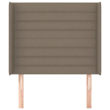 Tête de lit avec oreilles Taupe 103x16x118/128 cm Tissu