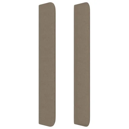 Tête de lit avec oreilles Taupe 103x16x118/128 cm Tissu