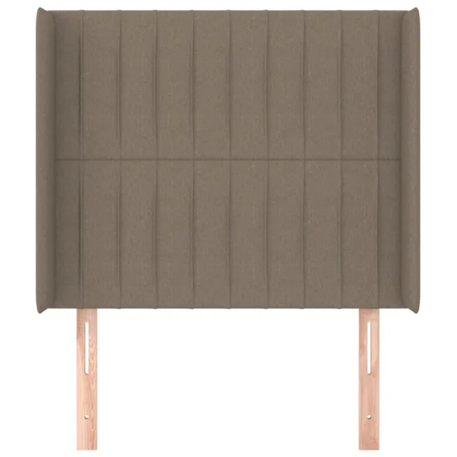 Tête de lit avec oreilles Taupe 83x16x118/128 cm Tissu