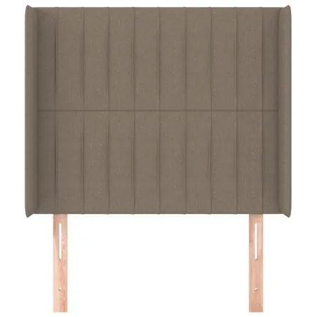 Tête de lit avec oreilles Taupe 83x16x118/128 cm Tissu