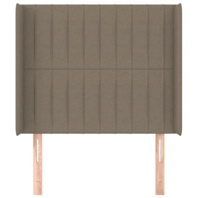 Tête de lit avec oreilles Taupe 93x16x118/128 cm Tissu