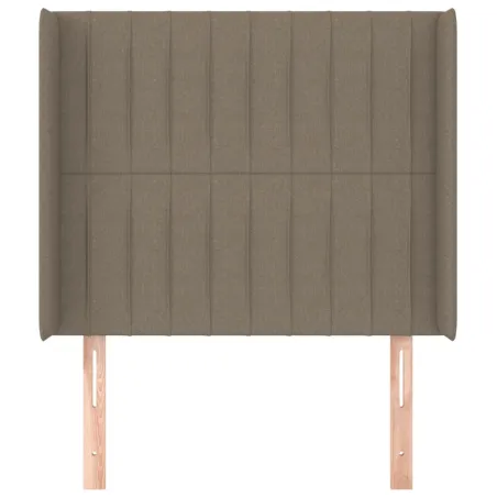 Tête de lit avec oreilles Taupe 93x16x118/128 cm Tissu